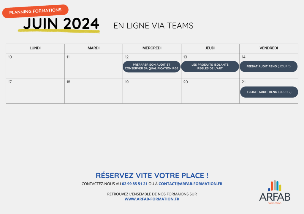 planning visio juin