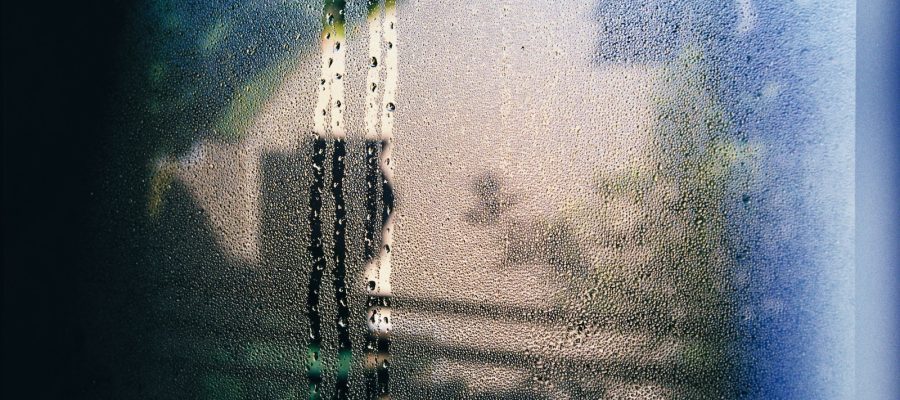 water dew on glass